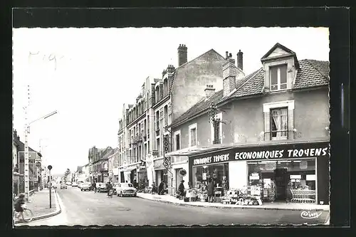 AK Migennes, Rue Jean-Jaurès, Strassenpartie