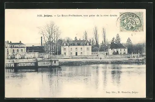 AK Joigny, La Sous-Préfecture, vue prise de la rive droite