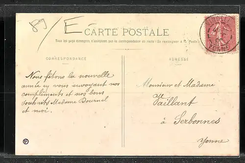 AK Vincelles, Vue générale, Totalansicht der Ortschaft