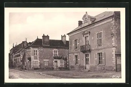 AK Vincelles, La Mairie, Ortspartie