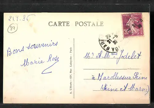 AK Lichéres, vue et la Mairie