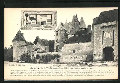 AK Lichéres, Chateau de Faulin, facade
