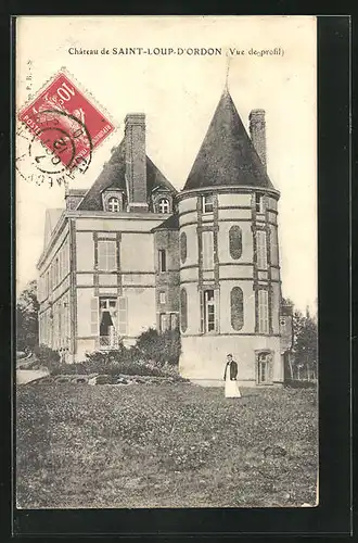 AK Saint-Loup-d`Ordon, Le Chateau, vue de profil