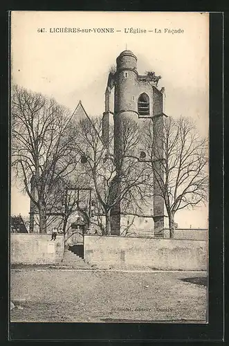 AK Licheres-sur-Yonne, L`Eglise, la Facade