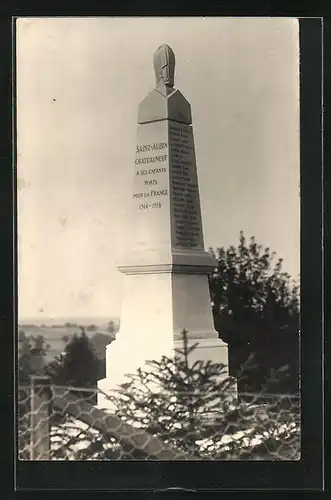 Foto-AK Saint-Aubin-Chateauneuf, Monument a ses Enfants morts pour la France 1914-1918