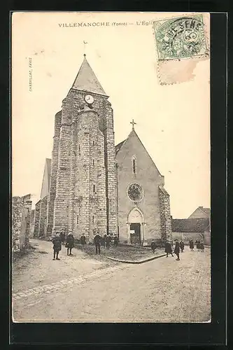 AK Villemanoche, Rue et l'Eglise