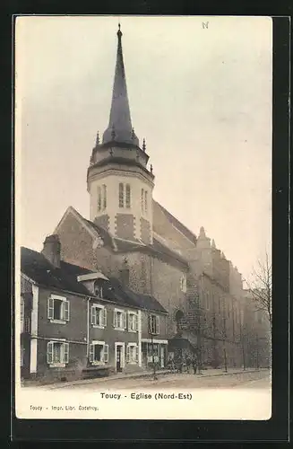 AK Toucy, Rue et Eglise