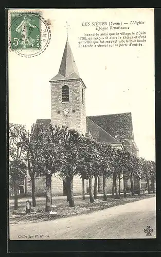 AK Les Siéges, L'Eglise Epoque Renaissance