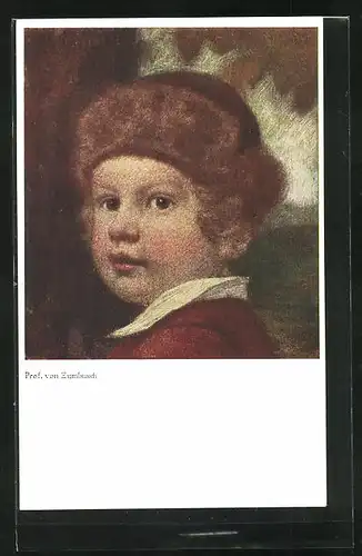 Künstler-AK Ludwig von Zumbusch: Bub mit Mütze