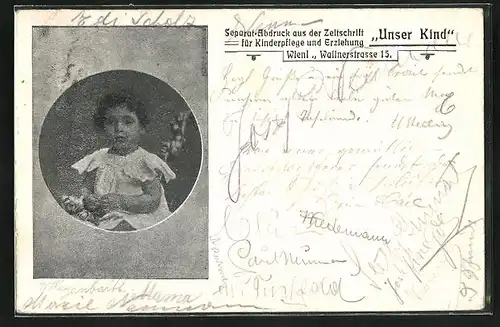 AK Unser Kind - Zeitschrift für Kinderpflege und Erziehung