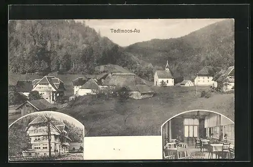 AK Todtmoos-Au, Hotel-Pension Hirschen, Blick auf den Ortsteil