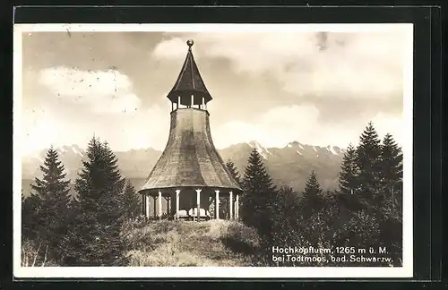 AK Todtmoos, Hochkopfturm, Blick auf Berge des Schwarzwaldes