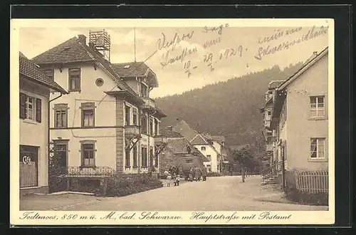 AK Todtmoos, Hauptstrasse mit Postamt