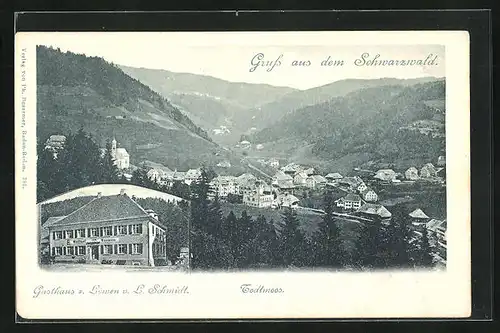 AK Todtmoos / bad. Schwarzw., Gasthaus zum Löwen, Ortspartie