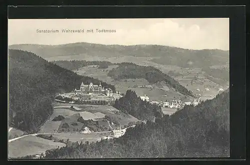 AK Todtmoos, Panoramablick auf das Sanatorium Wehrawald