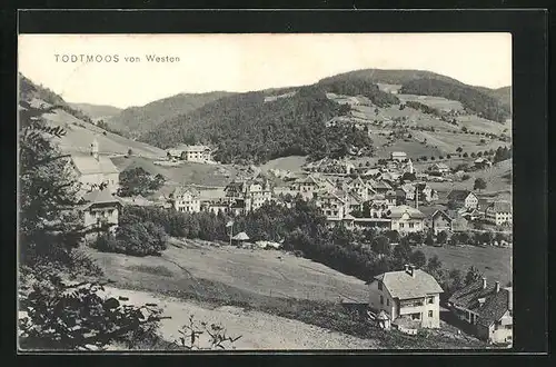 AK Todtmoos, Blick von Westen auf den Ort