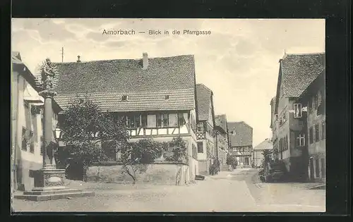 AK Amorbach, Blick in die Strasse Pfarrgasse