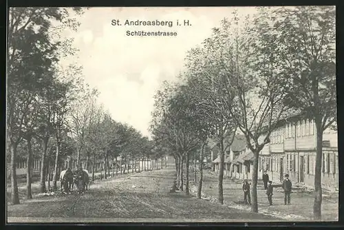 AK St. Andreasberg / Harz, Blick in die Schützenstrasse