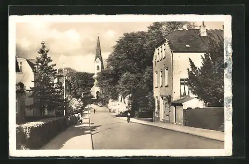 AK Schleswig, Lutherstrasse mit Michaeliskirche