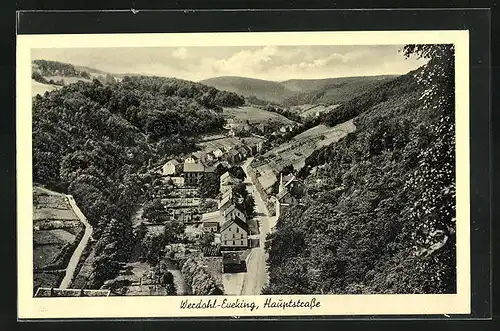 AK Werdohl-Eveking, Haupstrasse aus der Vogelschau