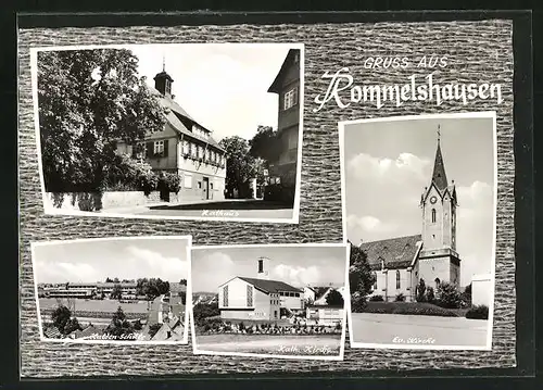 AK Rommelshausen, Rathaus, Halden-Schule, Kath. und Ev. Schule