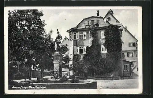 AK Rosenfeld, Marktbrunnen und Apotheke