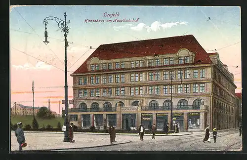 AK Crefeld, Hansahaus am Hauptbahnhof