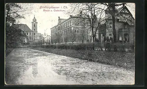 AK Hildburghausen i. Th., Kirche und Technikum