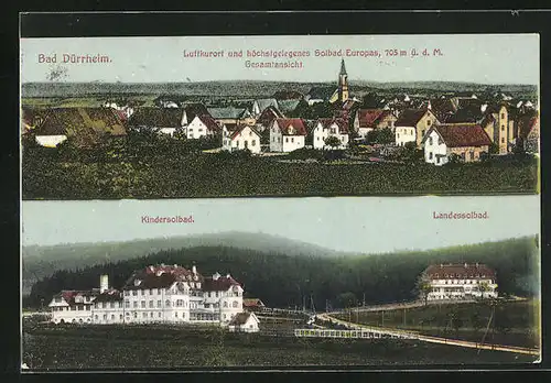 AK Bad Dürrheim, Gesamtansicht, Kinder- und Landessolbad