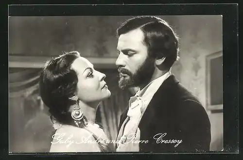 AK Schauspieler Gaby Andrè und Pierre Cressoy in dem Film Giuseppe Verdi