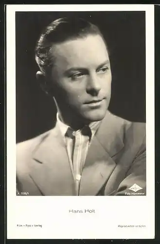 AK Schauspieler Hans Holt mit zurückgekämmtem Haar