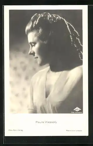 AK Schauspielerin Paula Wessely, Profilportrait