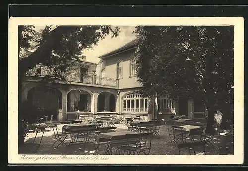 AK Lübbenau / Spreewald, Gasthof zum grünen Strand der Spree von W. Moshake