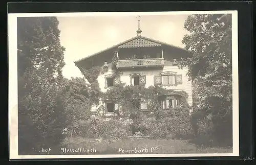 AK Peuerbach, Ansicht vom Gasthof Steindlbach