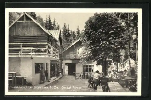 AK Krummnussbaum, Steinbründl, Ansicht vom Gasthof Renner
