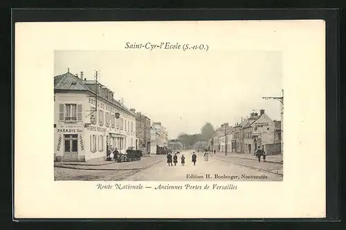 AK Saint-Cyr-l'Ecole, Route Nationale, Anciennes Portes de Versailles