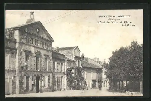 AK Mareuil-sur-Belle, Hotel de Ville et Place