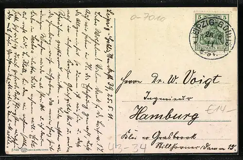 AK Leipzig, Krematorium, Totalansicht