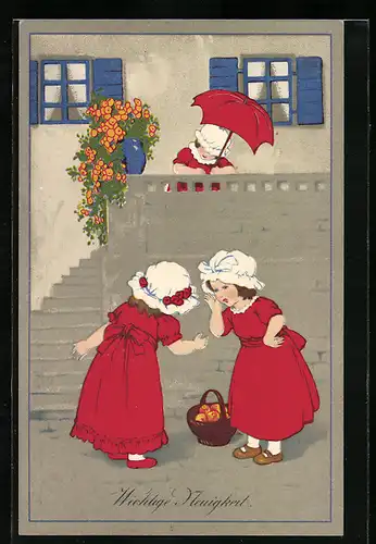 Künstler-AK Meissner & Buch (M&B) Nr. 2245: Wichtige Neuigkeit