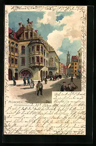Lithographie München, Münchner Hofbräuhaus