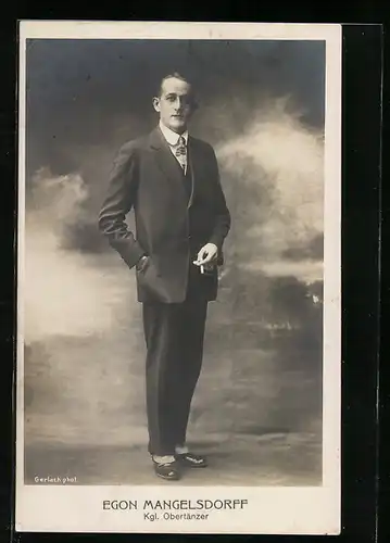 AK Kgl. Obertänzer Egon Mangelsdorff im Anzug
