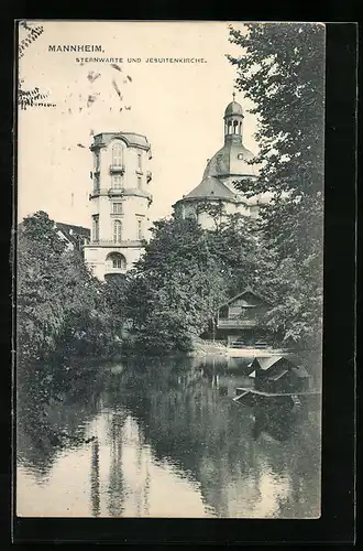 AK Mannheim, Sternwarte und Jesuitenkirche