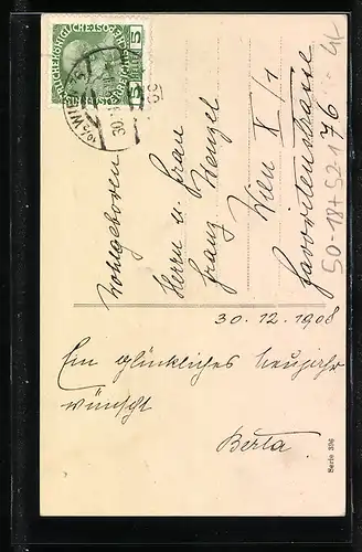 AK Mädchen umarmt ein Schweinchen