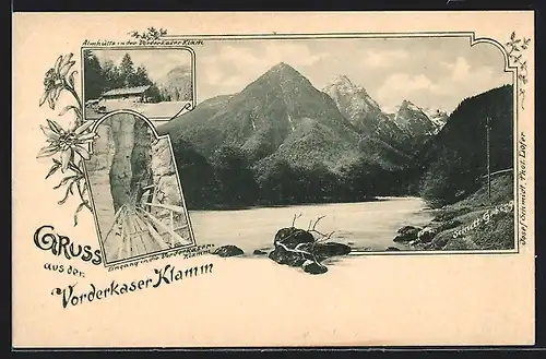 AK St. Martin bei Lofer, Gruss von der Vorderkaserklamm