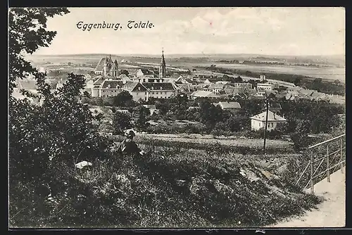 AK Eggenburg, Totalansicht mit Kirche