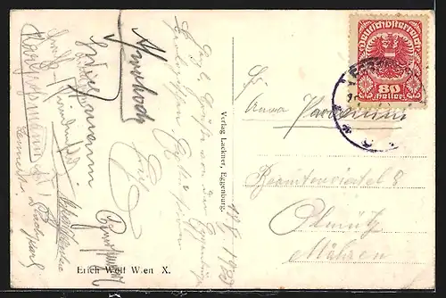 AK Eggenburg, Totalansicht mit Kirche