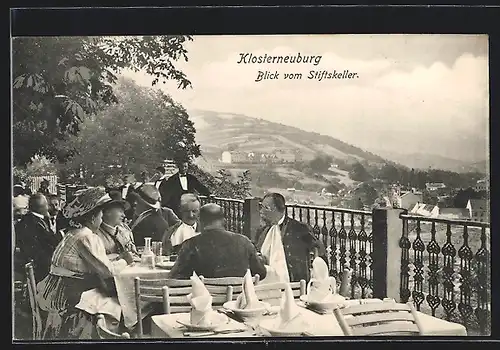 AK Klosterneuburg, Blick vom Gasthaus Stiftskeller