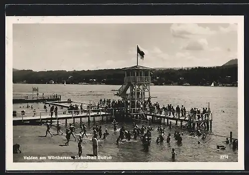 AK Velden am Wörthersee, Strandbad Bulfon