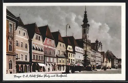 AK Steyer /O.-D., Platz mit Rathaus