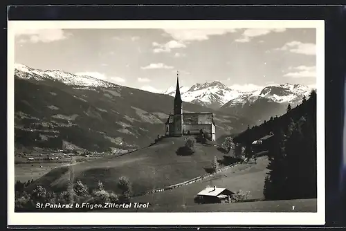 AK St. Pankraz b. Fügen, Blick auf die Kirche